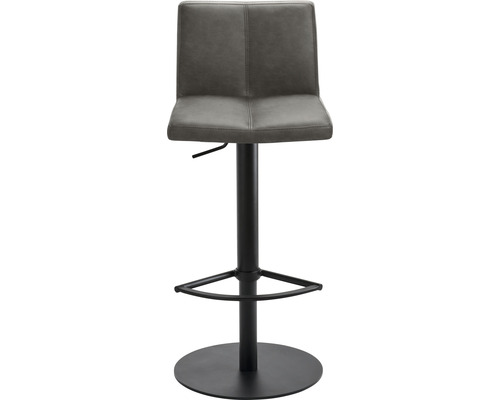 Barstoel met kunstleren bekleding en zwart metalen voet