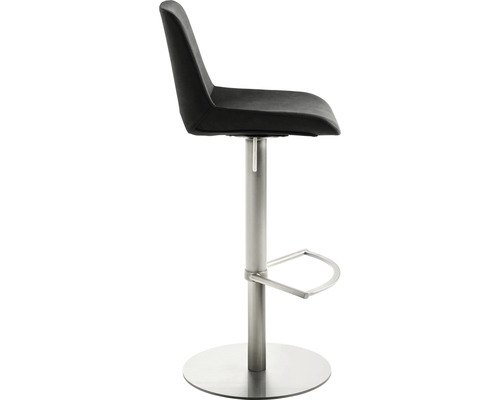 Barstoel met voetsteun en metalen voet