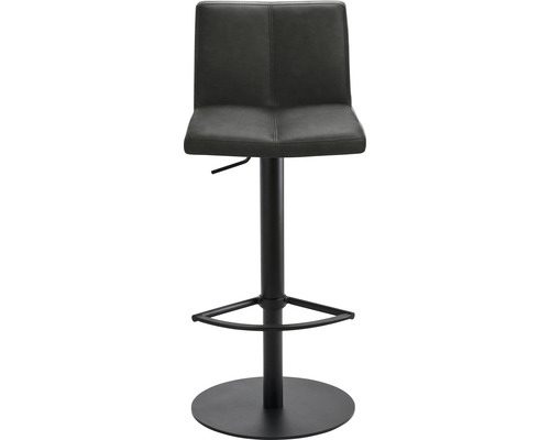 Barstoel met kunstleren zitting, in hoogte verstelbaar en met voetensteun