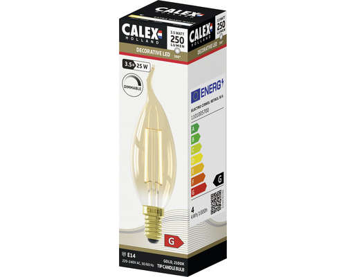 CALEX LED filament lamp E14/3,5W BXS35 warmwit goud