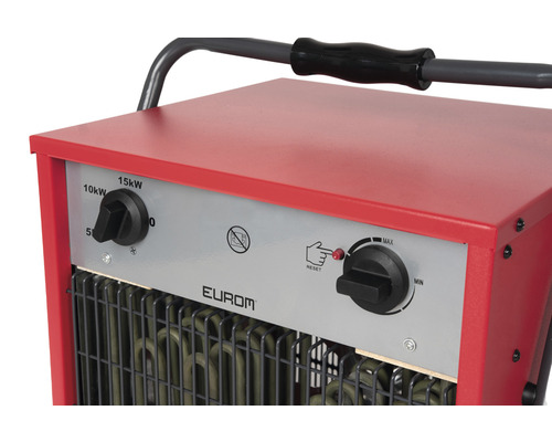 Detail van een elektrisch verwarmingstoestel met bedieningselementen