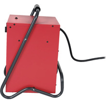 Rode batterijlader met handvat en stroomkabel