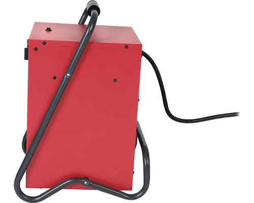 Rode batterijlader met handvat en stroomkabel