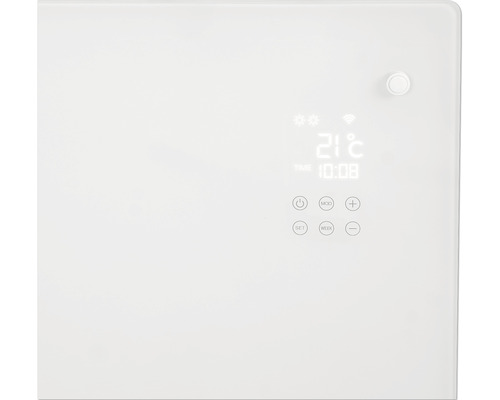 Close-up van de bedieningselementen van een radiator.