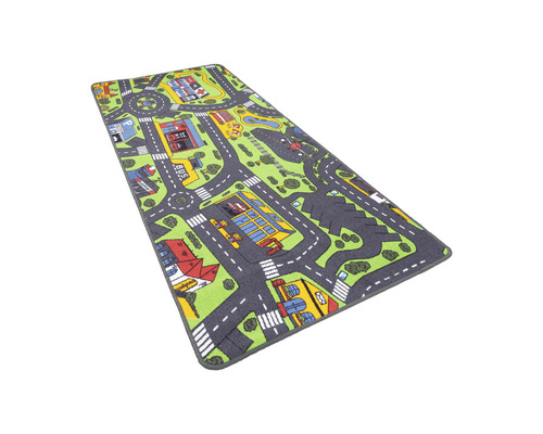Speelkleed met stratenpatroon, huizen en groenstroken