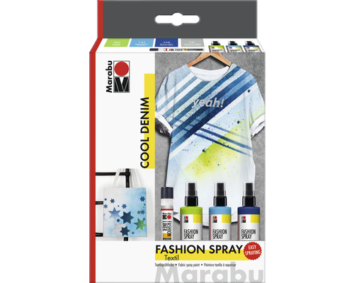 MARABU Textielverf spray set cool denim