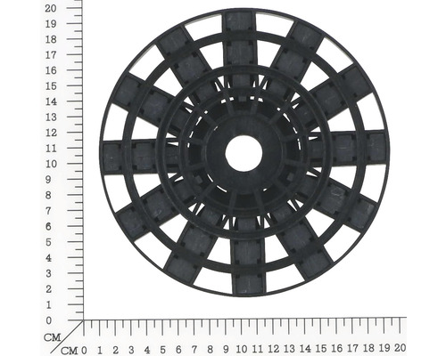 Zwarte plastic kabelhaspel