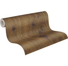 Rol behang met houtlook