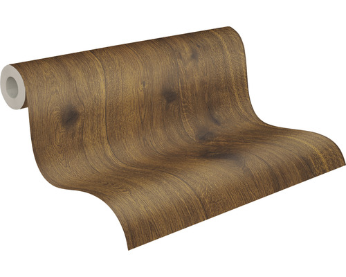 Rol behang met houtlook