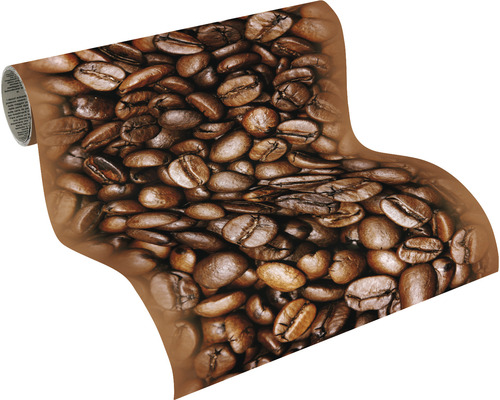 Rol fotobehang met koffiebonenmotief