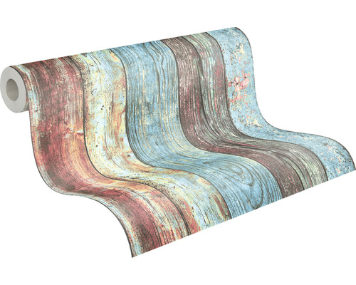 Behangrol met houten plankenpatroon