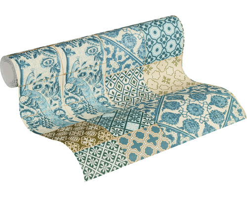 Rol behang met tegelpatroon