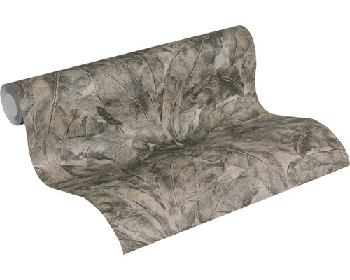 Behangrol met bladerpatroon