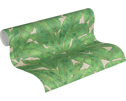 Behangrol met bladerpatroon