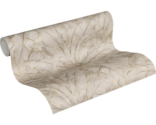 Behangrol met bladerpatroon