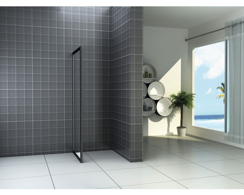 Zijwand Cielo voor nisdeur 80x200 cm zwart