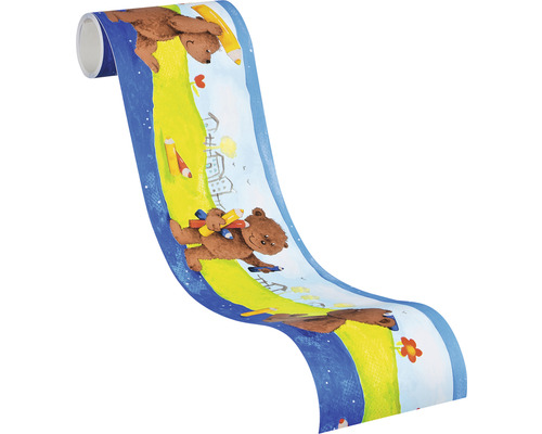 Behangrand met beren en pennen voor kinderkamer