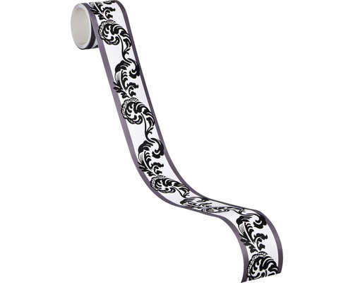 Rand met bloemmotief op een rol