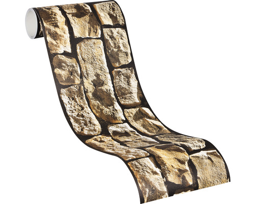 Rol behang met steenmotief