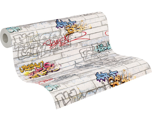 Behangrol met graffitimotief