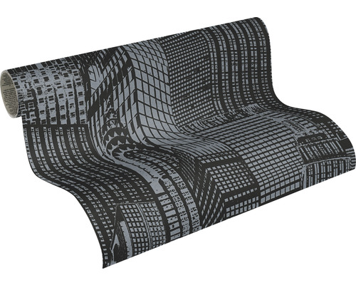 Behangrol met gebouwenpatroon