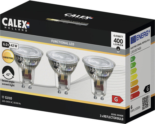Calex Lampe Reflecteur LED Ø50 - GU10 - 480 Lm - Lampesonline