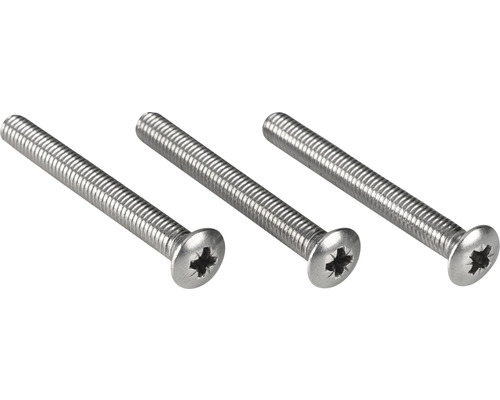 Drie kruiskopschroeven van metaal