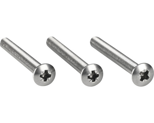 Drie kruiskopschroeven van metaal