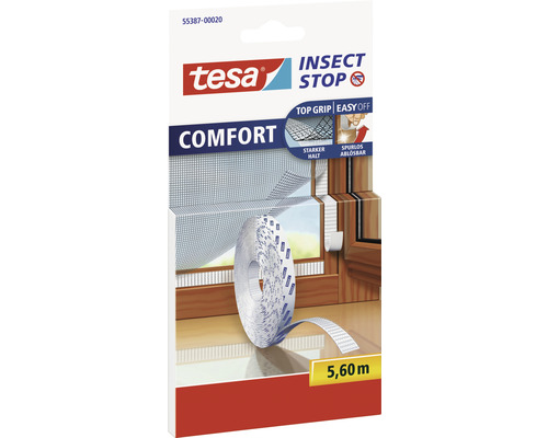 TESA Klittenband vervangingsrol voor raamhor Insect Stop Comfort 5,6 m Tesa Insect Stop Comfort vliegengaas voor ramen, rol van 5,60 meter