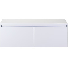 SANOX Badkamermeubelset Frozen met wastafelblad 43,6x120x45 cm wit hoogglans
