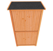 Houten afvalcontainerbox met dakbedekking