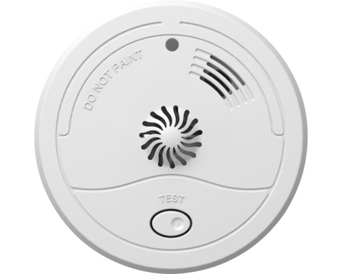 Ronde rookmelder met testknop.