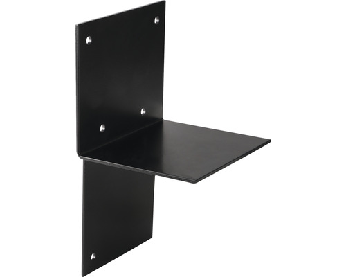 STARX Paalverbinder T-stuk plat 90x90 mm zwart