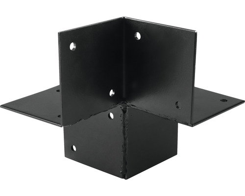 STARX Paalverbinder hoek plat 120x120 mm zwart
