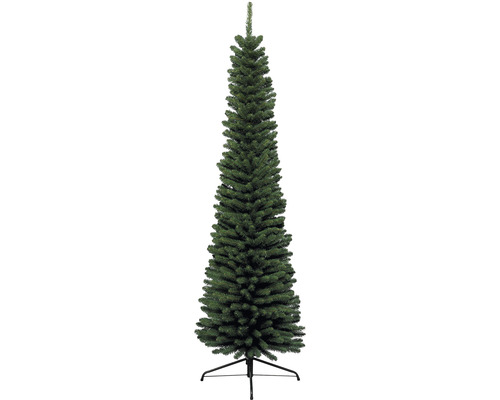Kunstmatige smalle kerstboom met standaard