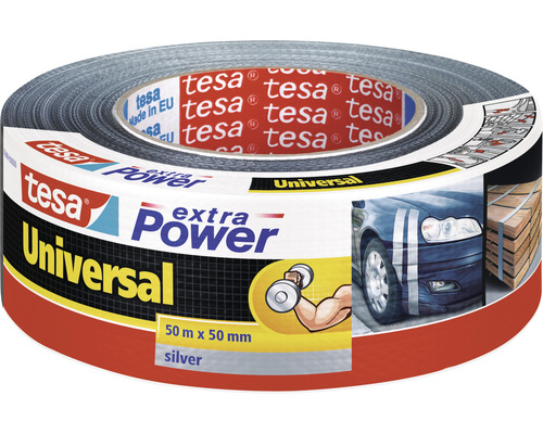 TESA Extra Power Universal tape zilver 50 m x 50 mm Tesa Extra Power Universal tape 50 meter bij 50 millimeter