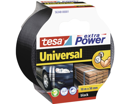 TESA Extra Power Universal reparatietape zwart 10 m x 50 mm