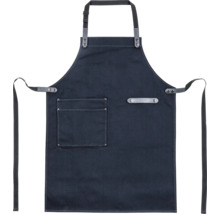 Blauw keukenschort met zak en verstelbare nekband