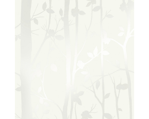 LAURA ASHLEY Vliesbehang 113341 Cottonwood pearlescent white Behang met boommotief voor wanddecoratie