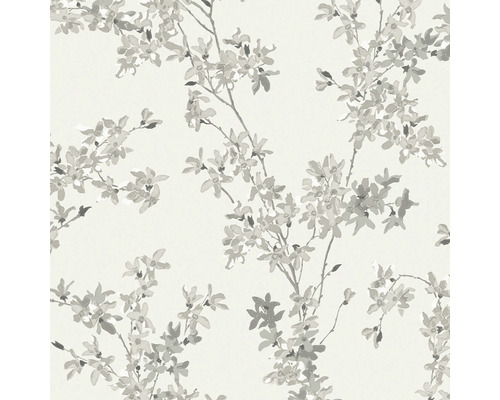 LAURA ASHLEY Vliesbehang 113349 Forstyhia steel Behang met bloemenmotief