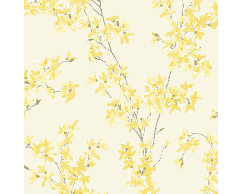 LAURA ASHLEY Vliesbehang 113350 Forstyhia sunshine Behang met bloemmotief