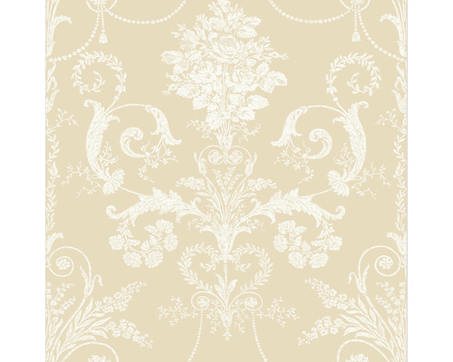 LAURA ASHLEY Vliesbehang 113384 Josette linnen textieloptiek Behang met bloemmotief en ornamenten