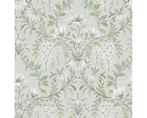 LAURA ASHLEY Vliesbehang 113406 Parterre sage Behang met bloemmotief met bloemen en bladeren