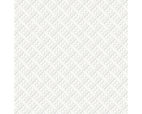 LAURA ASHLEY Vliesbehang 113415 Mr Jones paintable white Tegelpatroon met geometrisch ontwerp