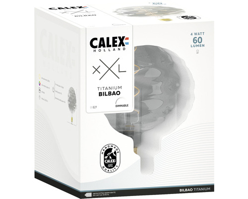 CALEX LED filament lamp XXL Bilbao E27/4W titanium
