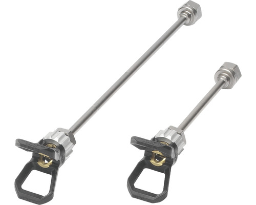 Twee spuitverlengstukken voor verfspuitapparaten