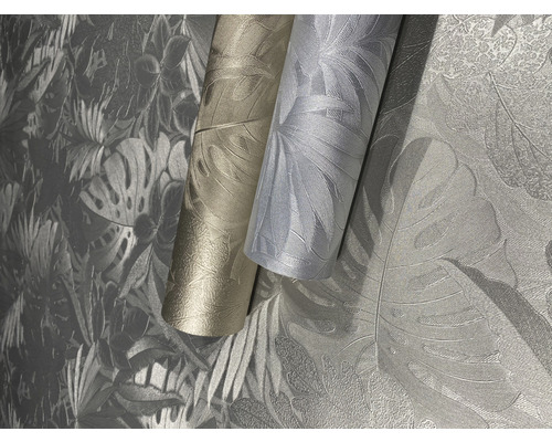 Rollen behang met patroon en bladerdesign