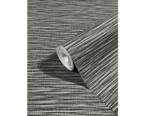 Rol grijs vinylbehang met lineair patroon