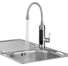 Roestvrijstalen keukenkraan met waterstraal