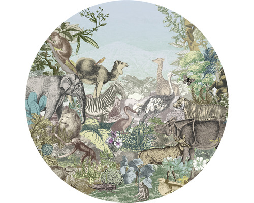 KOMAR Muursticker Dot D1-089 Le Jardin Animal Kingdom ø 125 cm